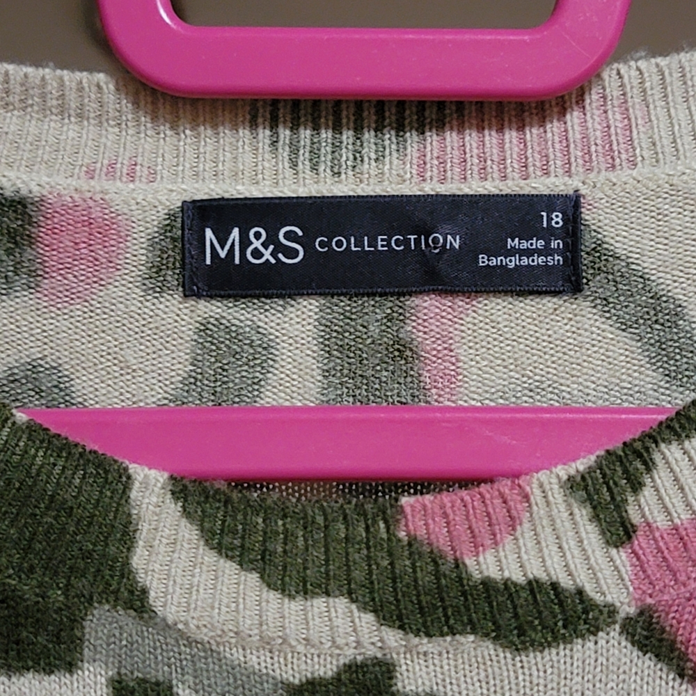 M&S Collection Leopard Print Sweater - Picture 3 of 6
